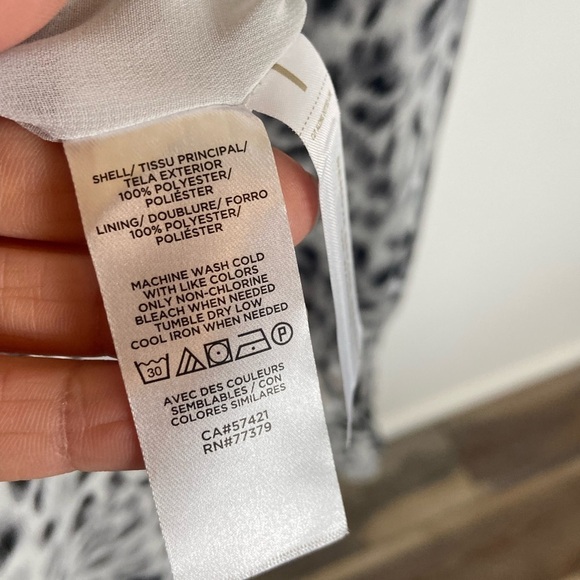 Ann Taylor Satin Leopard Animal Print Midi Dress Size SP Petite 3/4 Sleeves NWT - Picture 13 of 13